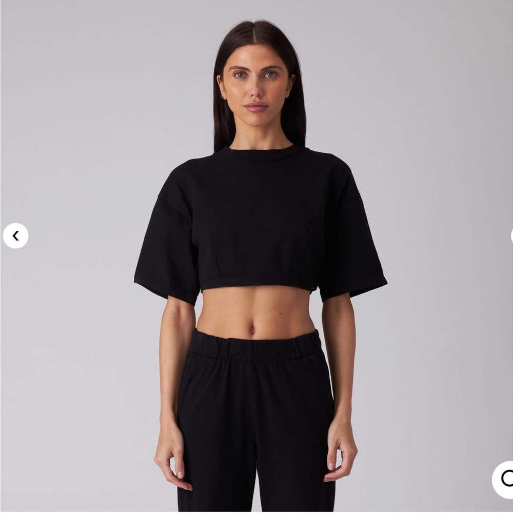 TALENTLESS crop darted tee